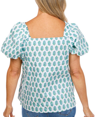 Thumbnail 3: Cece Women's Puff Sleeve Square Neck Top 