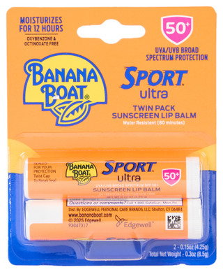Thumbnail 1: Banana Boat Twin Pack Sport Ultra Sunscreen Lip Balm SPF 50  