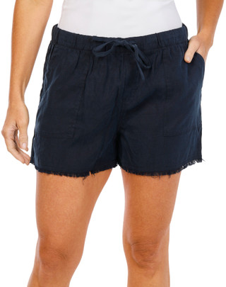 Thumbnail 1: TRUTH Women's Drawstring Fray Hem Shorts 