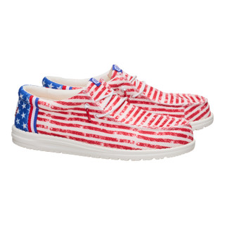 Thumbnail 5: Hey Dude Mens Wally America Casual Shoes 