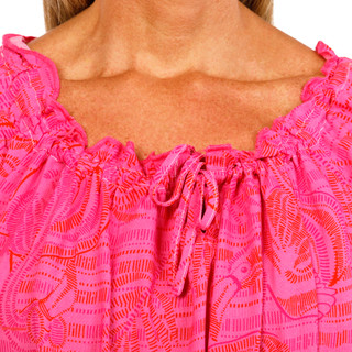 Thumbnail 3: Hue Women's Short Sleeve Shirred Midi Sleepshirt 