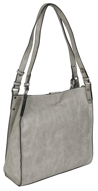 Thumbnail 3: DS Fashion Double Handle 3 Compartment Bag with Coin Purse 