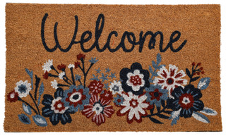 Thumbnail 3: Spring Things 18x30 Americana Floral Welcome Coir Doormat 