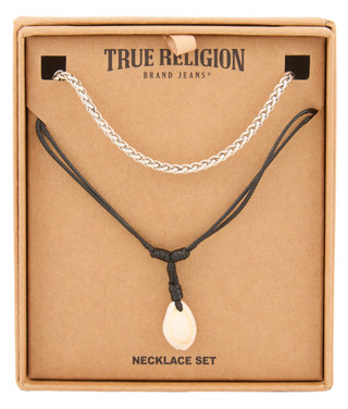Thumbnail 1: True Religion Men's 2 Pc Puka Layered Necklace Set 