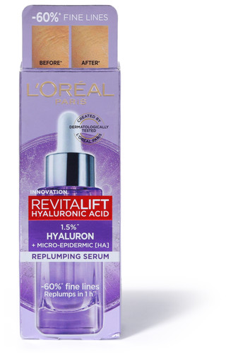 Thumbnail 3: L'OREAL Revitalift 1.5% Pure Hyaluronic Acid Serum, 1 fl oz 