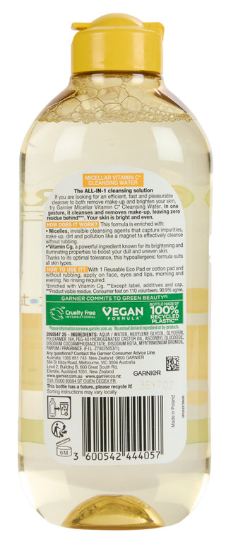 Thumbnail 2: Garnier SkinActive Micellar Vitamin C Cleansing Water, 13.5 oz 