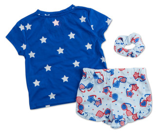 Thumbnail 2: Freestyle Girls 2 Pc Americana Shorts Set  