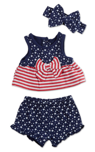 Thumbnail 1: Magical Kids Baby Girls 3 Pc Shorts Set  