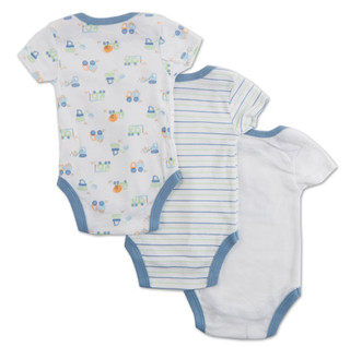Thumbnail 2: Chick Pea Baby Boys 3 Pk Creepers  