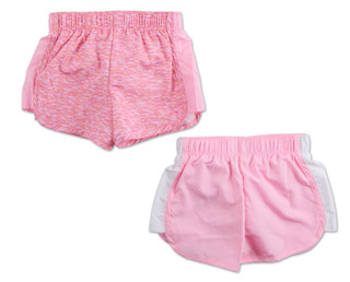 Thumbnail 2: New Balance Girls Active 2 Pk Shorts  