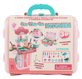 Thumbnail 2: Brooklyn Lollipop Kids On-The-Go Kitchen Playset 