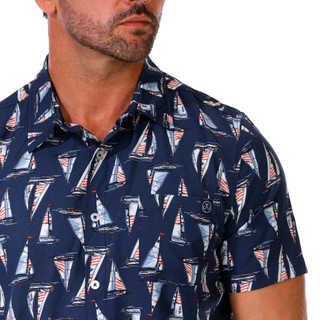 Thumbnail 2: Salt Life Men's Americana Timeless Voyage Button Down Shirt 