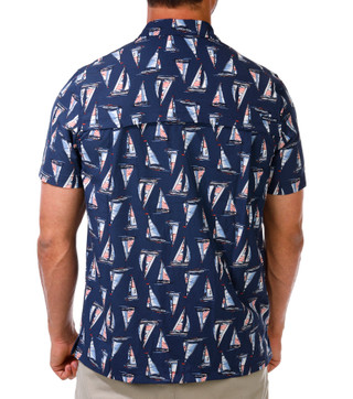 Thumbnail 3: Salt Life Men's Americana Timeless Voyage Button Down Shirt 