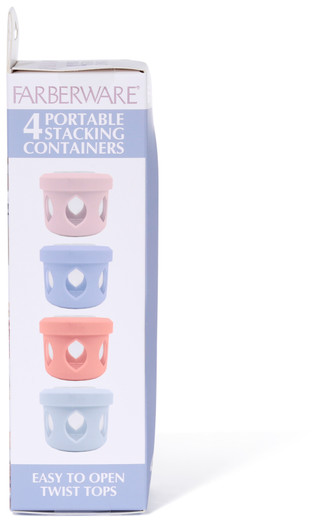 Thumbnail 2: Farberware 4 Pk Stackable Food Storage Containers  