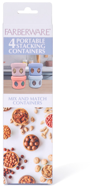 Thumbnail 3: Farberware 4 Pk Stackable Food Storage Containers  