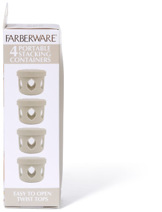 Thumbnail 2: Farberware 4 Pk Stackable Food Storage Containers  