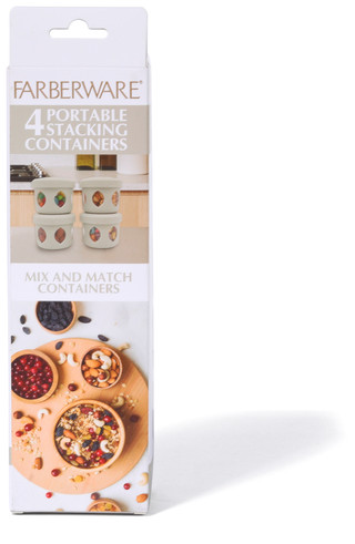 Thumbnail 3: Farberware 4 Pk Stackable Food Storage Containers  