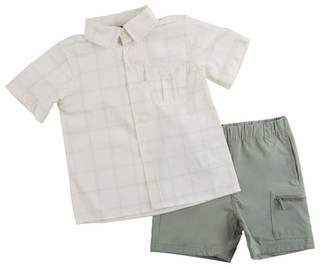 Thumbnail 1: Hunter Little Boys 2 Pc Short Sleeve Shirt & Shorts Set 