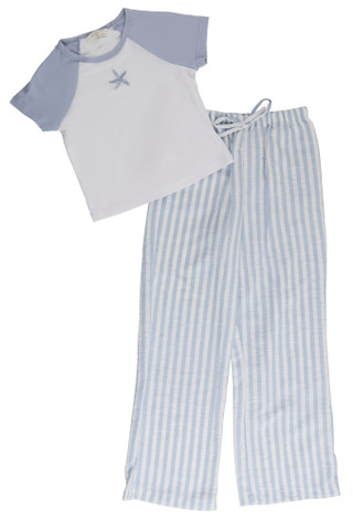 Thumbnail 1: No Comment Big Girls 2 Pc Colorblock Tee & Linen  Like Pants 