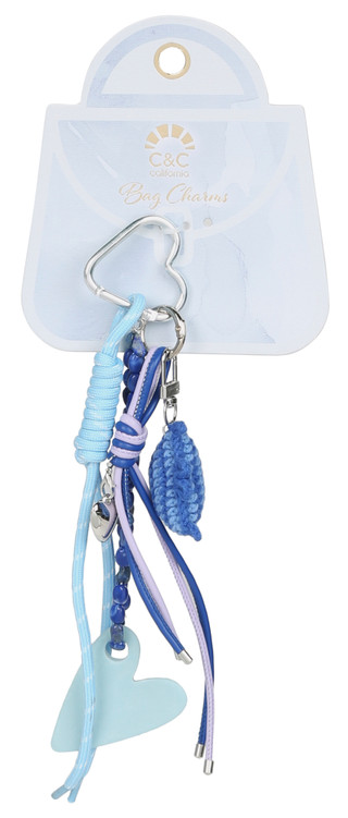 Thumbnail 1: C&C Enamel Heart & Cord Bag Charm 