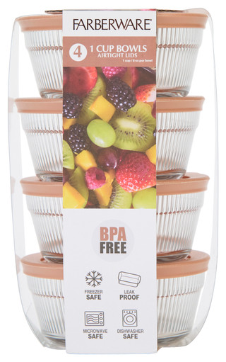 Thumbnail 2: Farberware 4 Pk Food Storage Bowls 