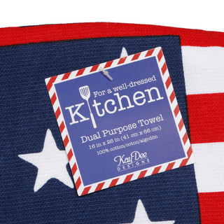 Thumbnail 2: Kay Dee Designs 16x26 American Flag Dual Purpose Kitchen Towel 