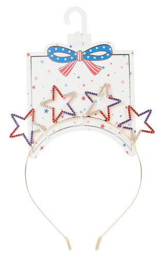 Thumbnail 1: Fantasia Accessories Rhinestone Stars Metal Headband 