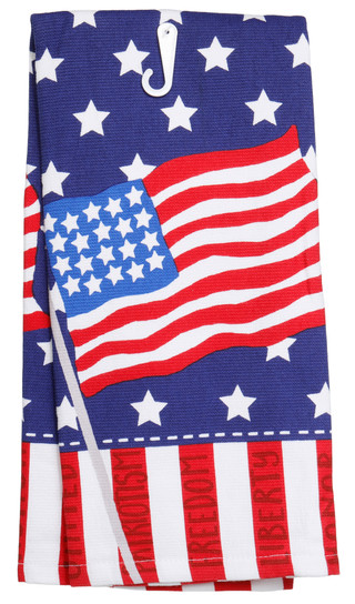 Thumbnail 2: Kay Dee Designs 16x26 American Flag Dual Purpose Kitchen Towel 