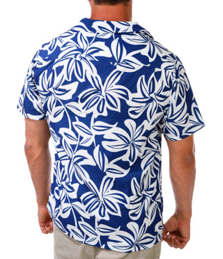 Thumbnail 2: Caribbean Joe Men's Short Sleeve Americana Print Button Down Shirt 