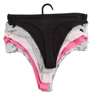 Thumbnail 2: Steve Madden Juniors 5 Pk Cotton Stretch Thong Panties 