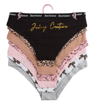 Thumbnail 2: Juicy Couture Juniors 7 Pk Logo Print Hipster Panties 
