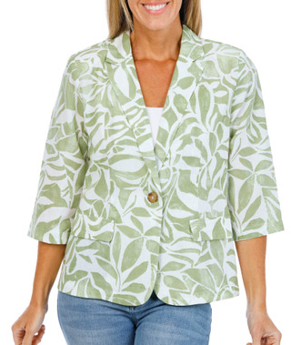 Thumbnail 1: Soho Apparel Women's Tropical Print Blazer  