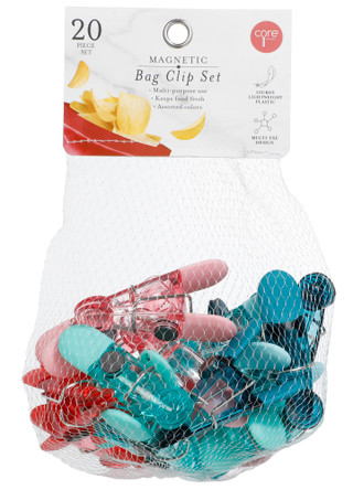 Thumbnail 1: Core Home 20 Pc Magnetic Bag Clips Set 
