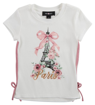 Thumbnail 1: Amy Byer Little Girls Paris Bow Top 