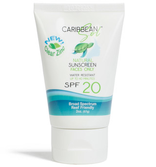 Thumbnail 1: Caribbean Sol Natural Clear Zinc Face Sunscreen Lotion SPF 20, 2 oz 
