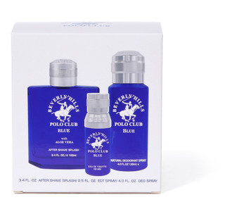 Thumbnail 2: Beverly Hills Polo Club Men’s Blue Fragrance 3‑Piece Gift Set 