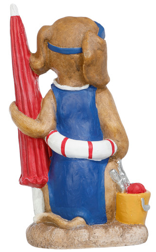 Thumbnail 3: Fancy That 20.5 in Patriotic Beach Dog Figurine Outdoor Decor 