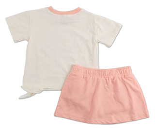 Thumbnail 2: Baby Phat Little Girls 2 Pc Logo Side Tie Skort Set 
