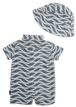Thumbnail 2: VOLCOM Baby Boys 2 Pc Romper & Hat Set  