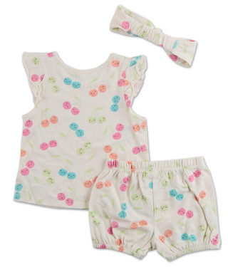 Thumbnail 2: PL Baby Baby Girls 3 Pc Romper Set 