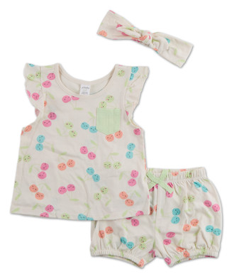 Thumbnail 1: PL Baby Baby Girls 3 Pc Romper Set 