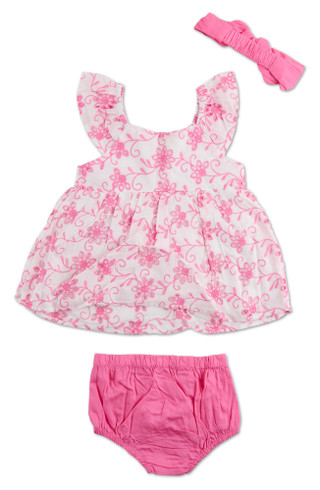 Thumbnail 2: PL Baby Baby Girls 3 Pc Dress Set 
