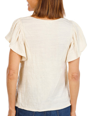 Thumbnail 2: MAX STUDIO Women's Short Sleeve Crinkle Top 