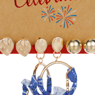 Thumbnail 2: Celebrate 3 Pk Americana Stud & Drop Earrings 