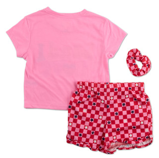 Thumbnail 2: Free Style Girls 2 Pc Americana Sleep Shorts Set with Scrunchie 