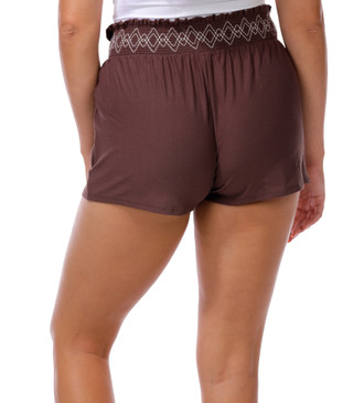 Thumbnail 2: Derek Heart Juniors Embroidered Waist Shorts  