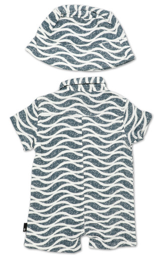 Thumbnail 2: VOLCOM Baby Boys Woven Tropical Romper & Hat Set  