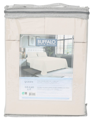 Thumbnail 3: Buffalo David Bitton Queen 4 Pc Solid Cooling Sheet Set 