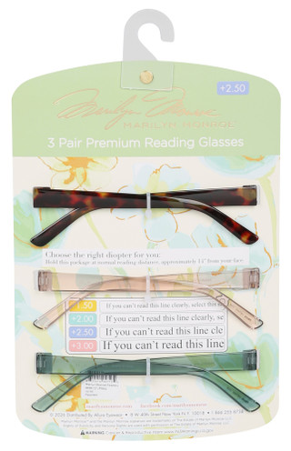 Thumbnail 2: Marilyn Monroe 3 Pk Premium Reading Glasses 