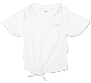 Thumbnail 1: Puma Girls Front Tie Short Sleeve Tee 